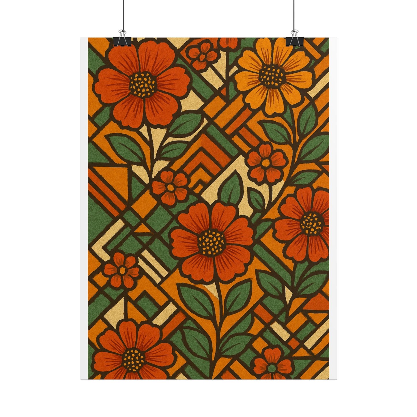 Geometrical Floral Print - Perfect For Home