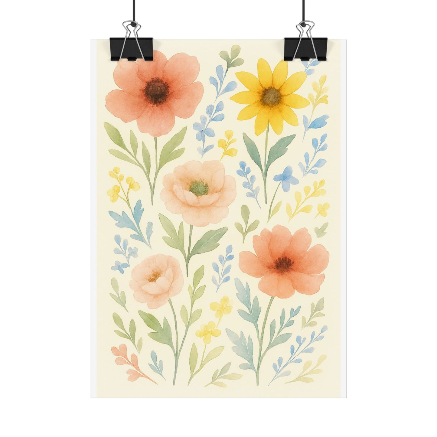 Vintage Watercolour Floral Art