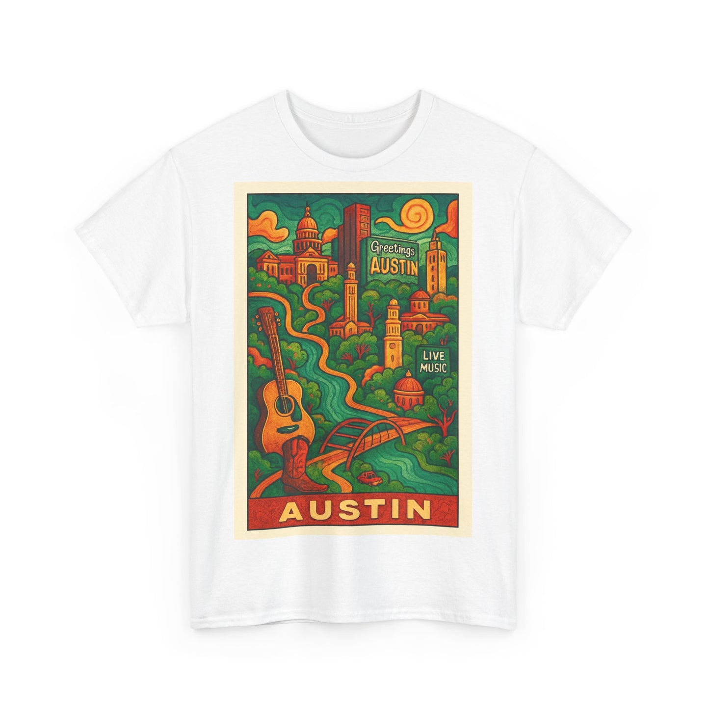 Adult Unisex Austin Surreal Graphic Tee