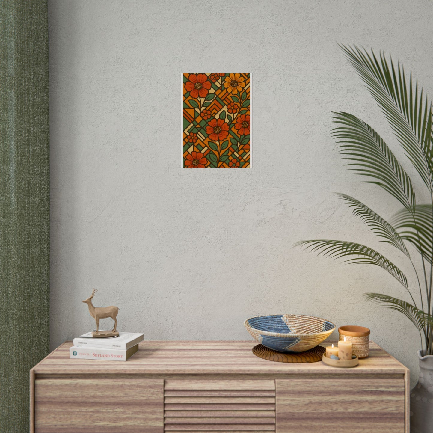 Geometrical Floral Print - Perfect For Home