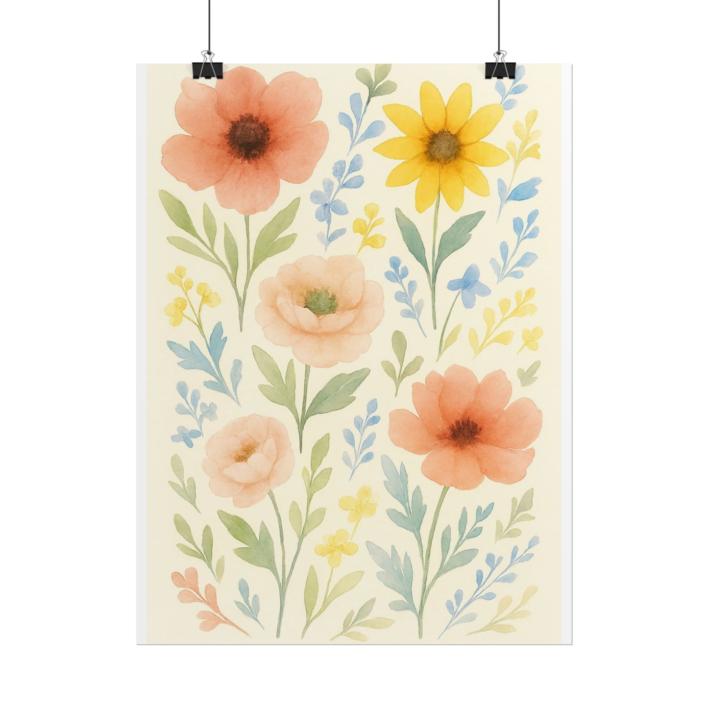 Vintage Watercolour Floral Art