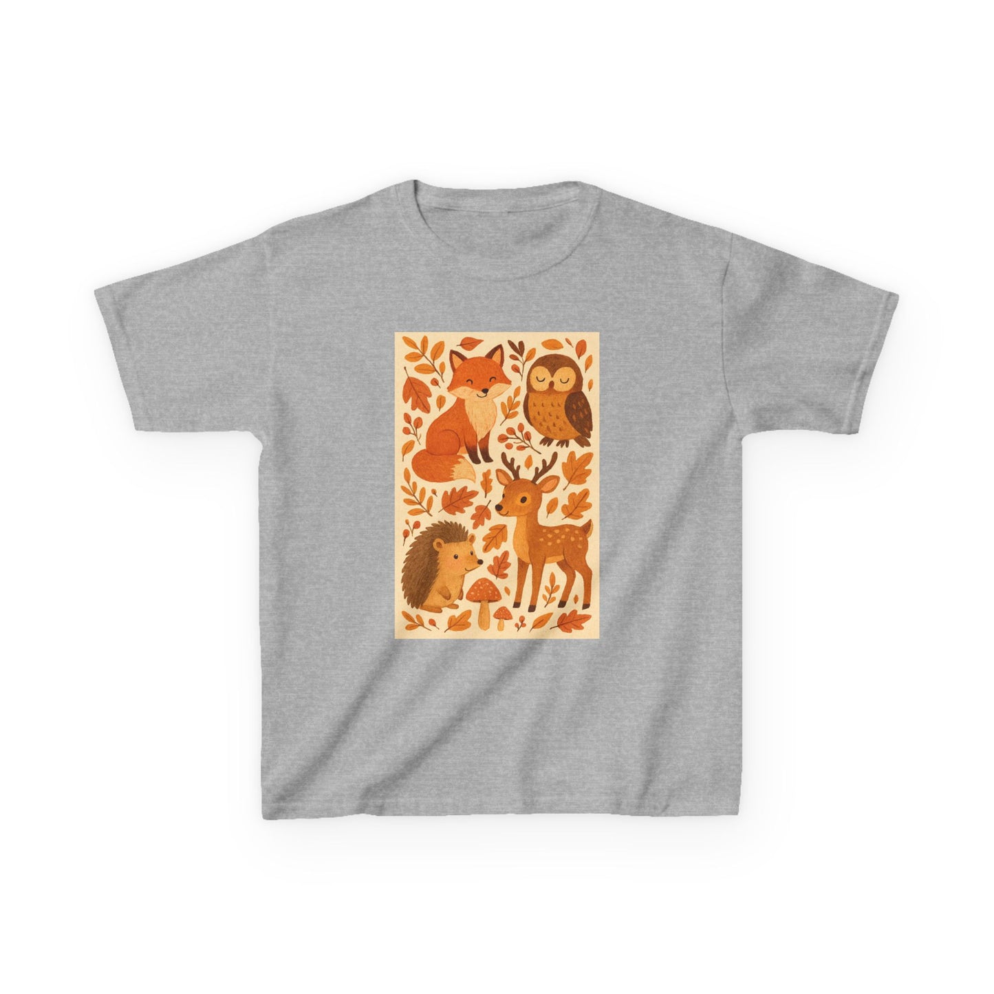 Autumn Forest Animal Kids Tee