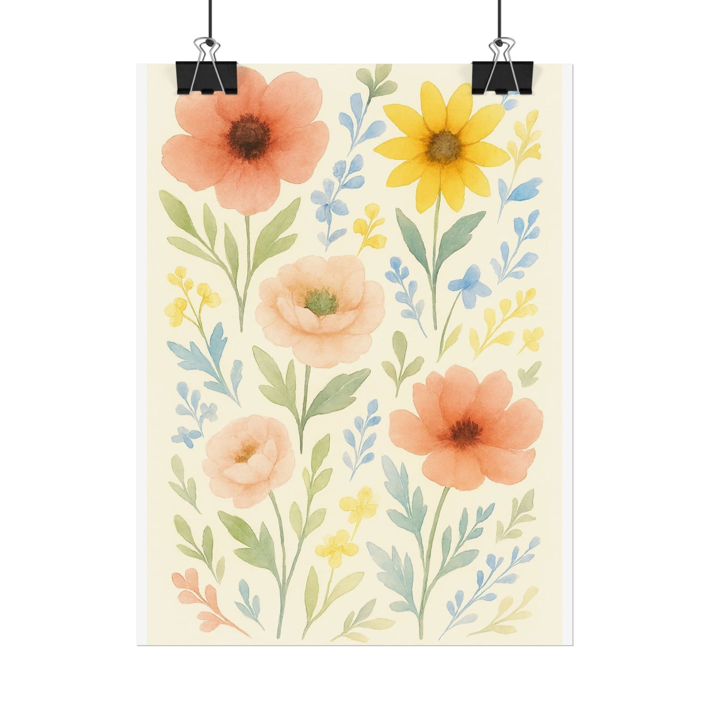 Vintage Watercolour Floral Art
