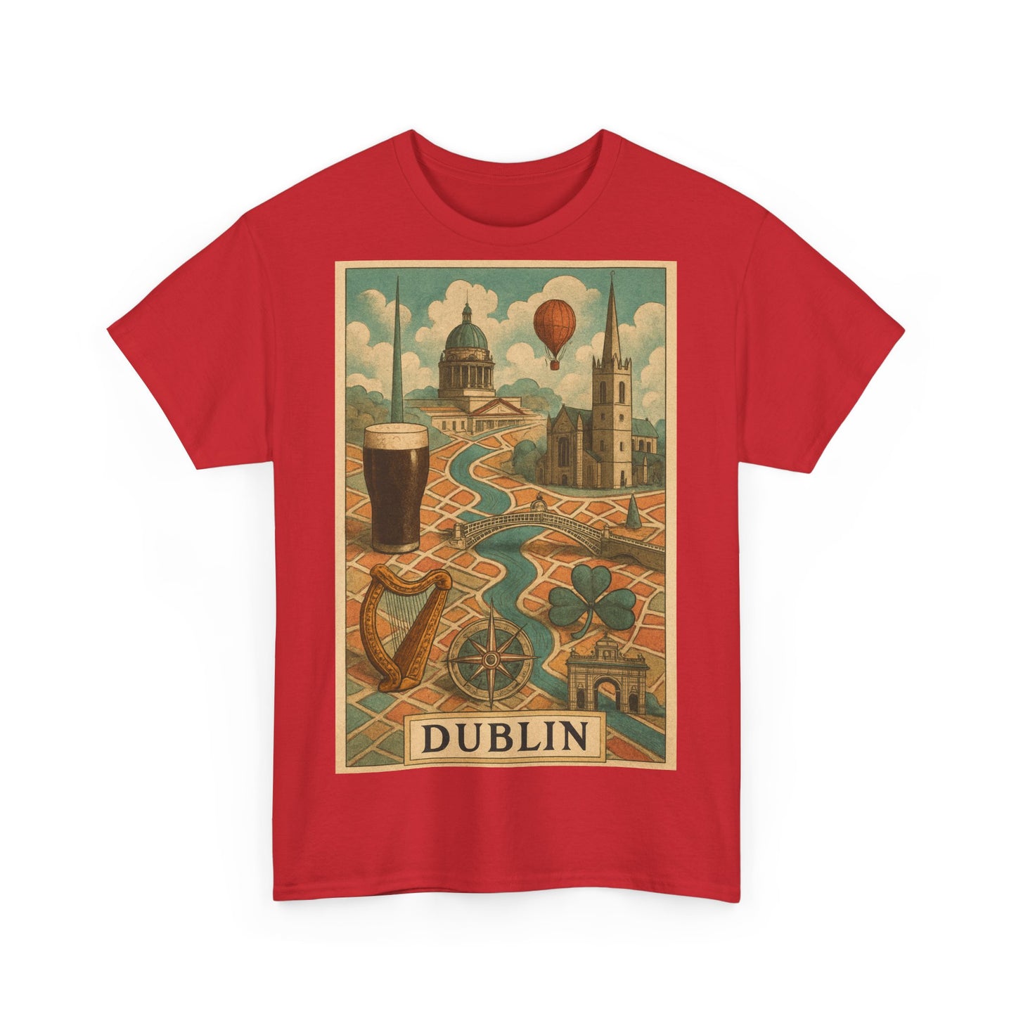 Adult Unisex Surreal Vintage Dublin Graphic Tee