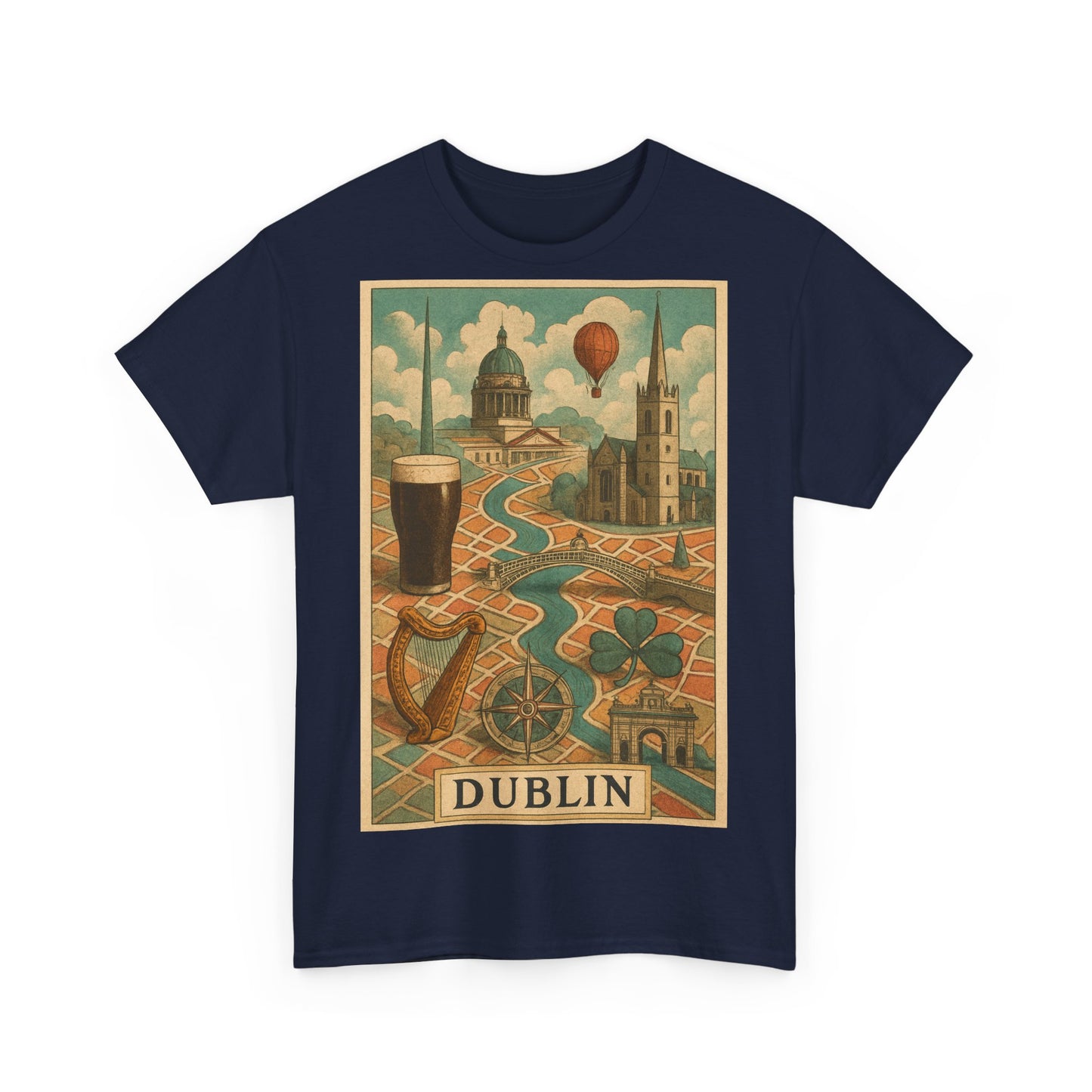 Adult Unisex Surreal Vintage Dublin Graphic Tee