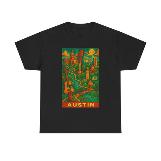 Adult Unisex Austin Surreal Graphic Tee (North America Customers)