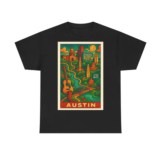 Adult Unisex Austin Surreal Graphic Tee