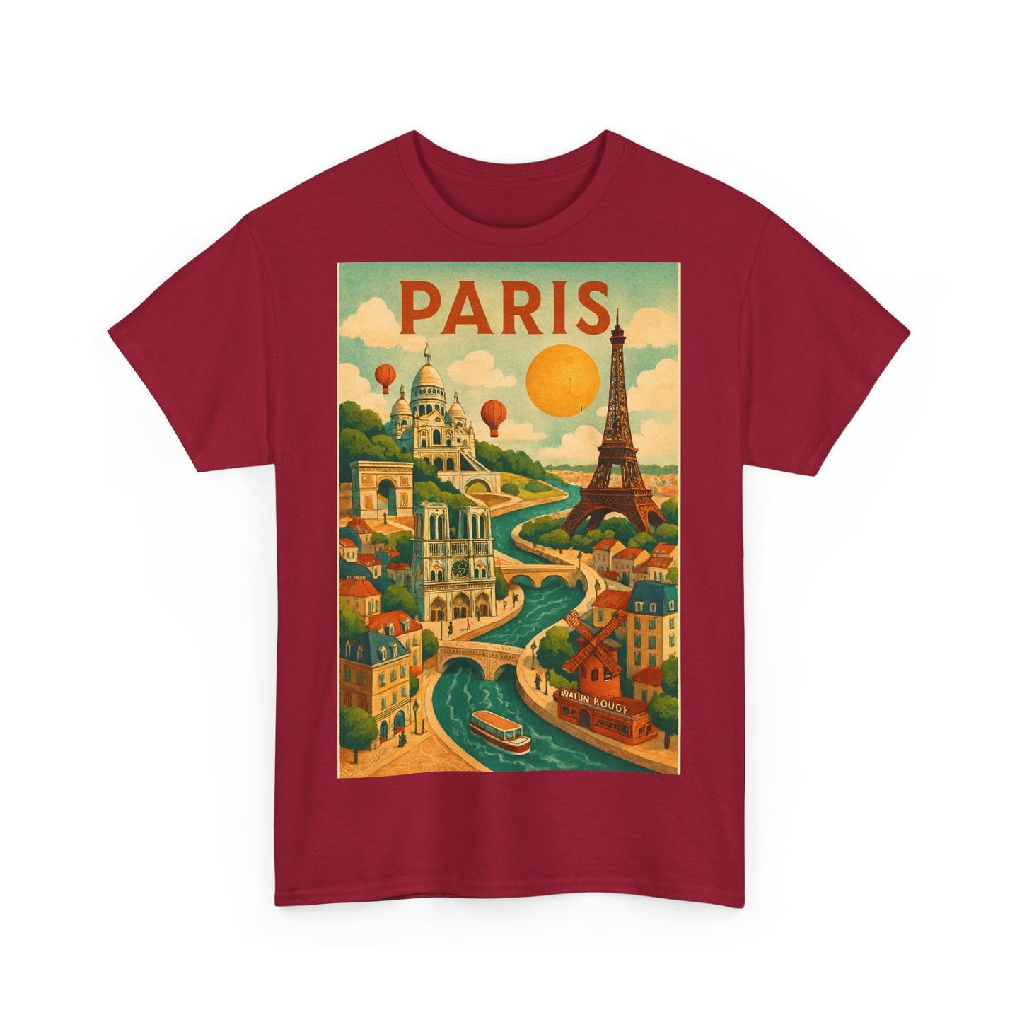 Adult Unisex Surreal Vintage Paris Graphic Tee