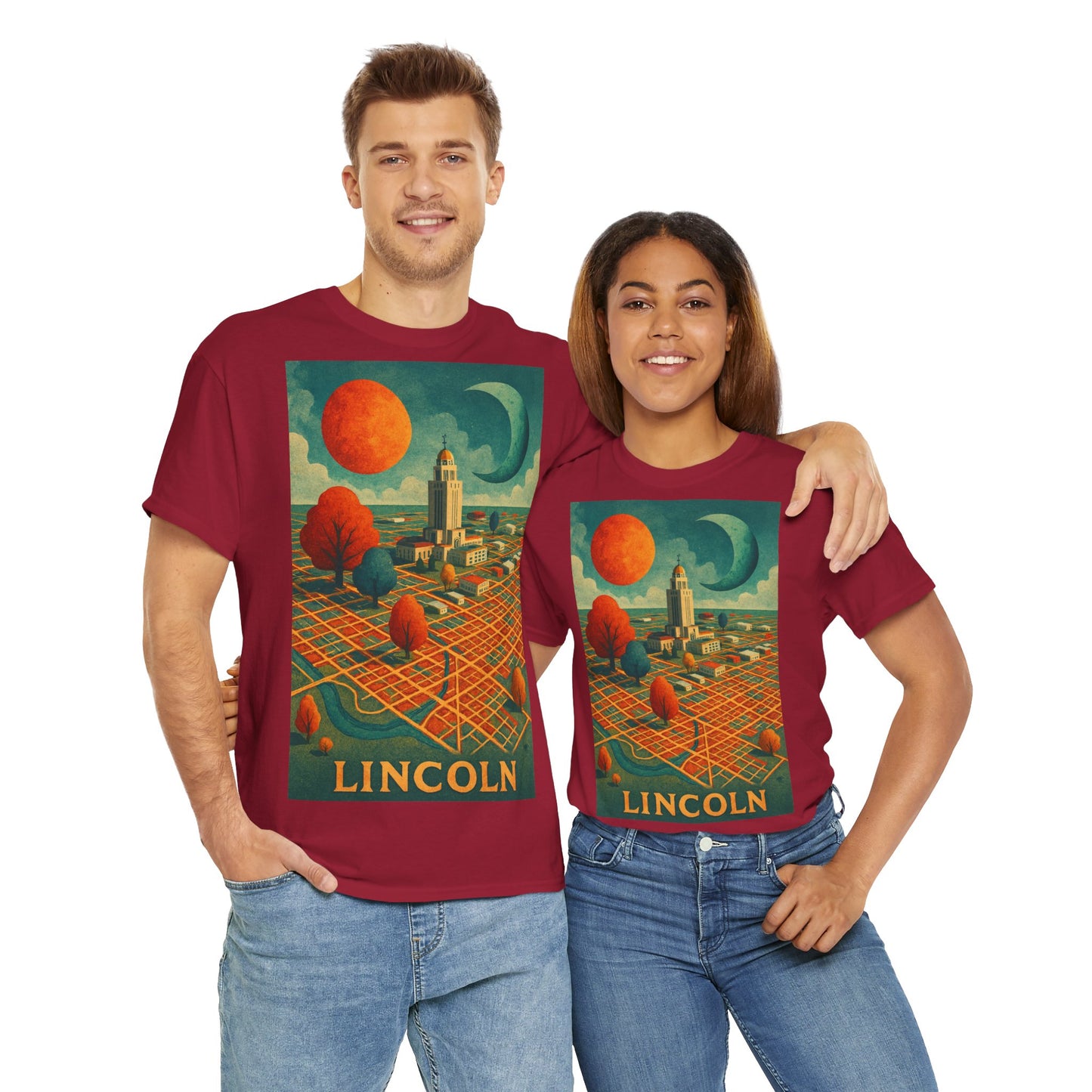 Adult Unisex Lincoln Surreal Vintage Graphic Tee