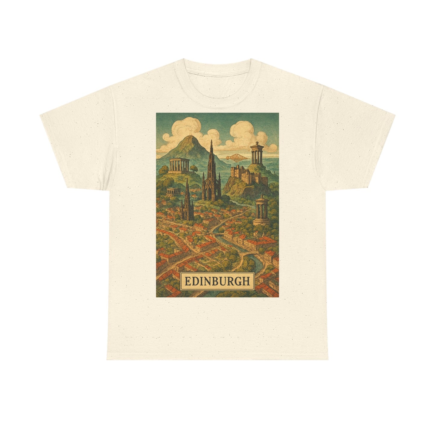 Adult Unisex Surreal Edinburgh Scenic Vintage Tee