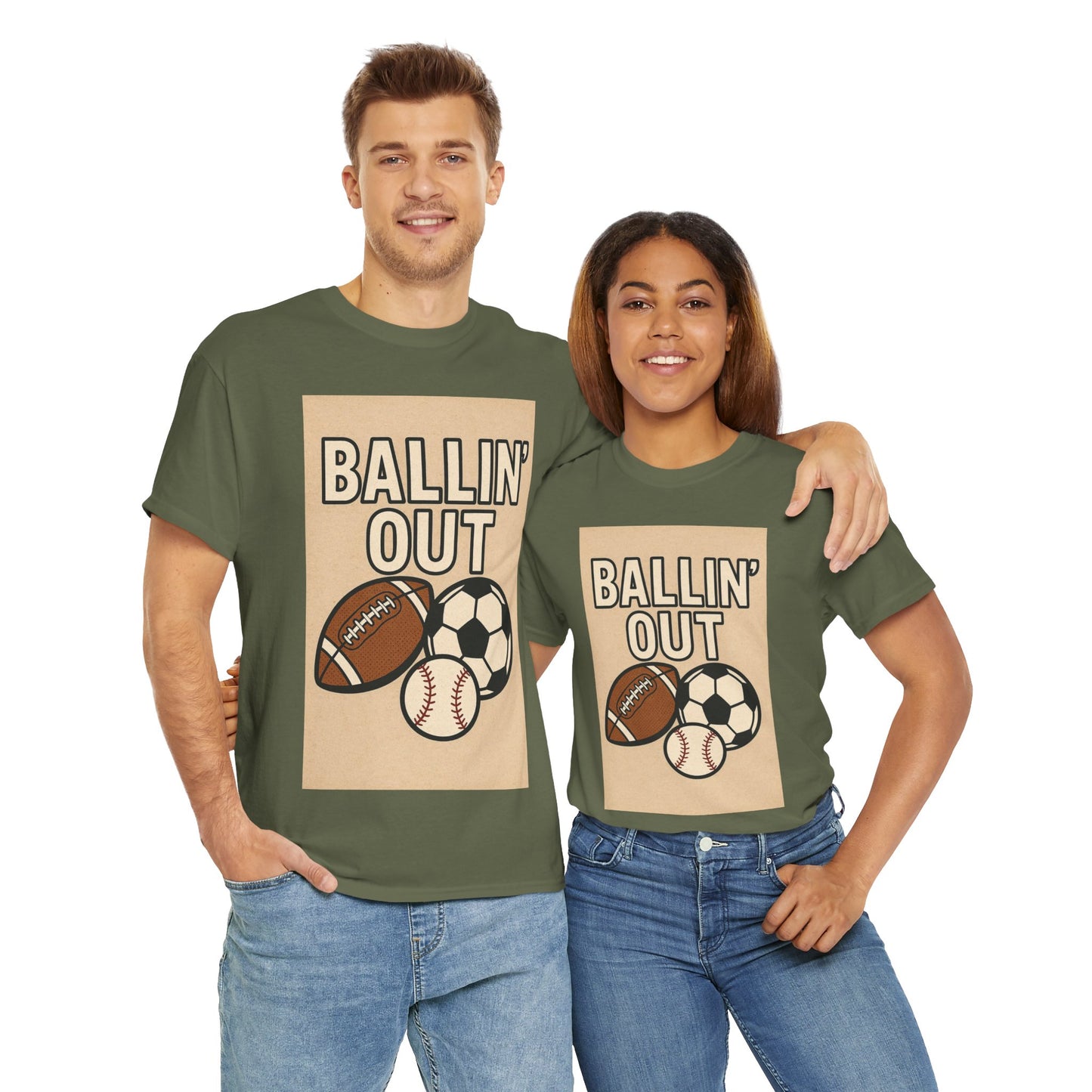 "Ballin' Out" Unisex Sporty Graphic Tee
