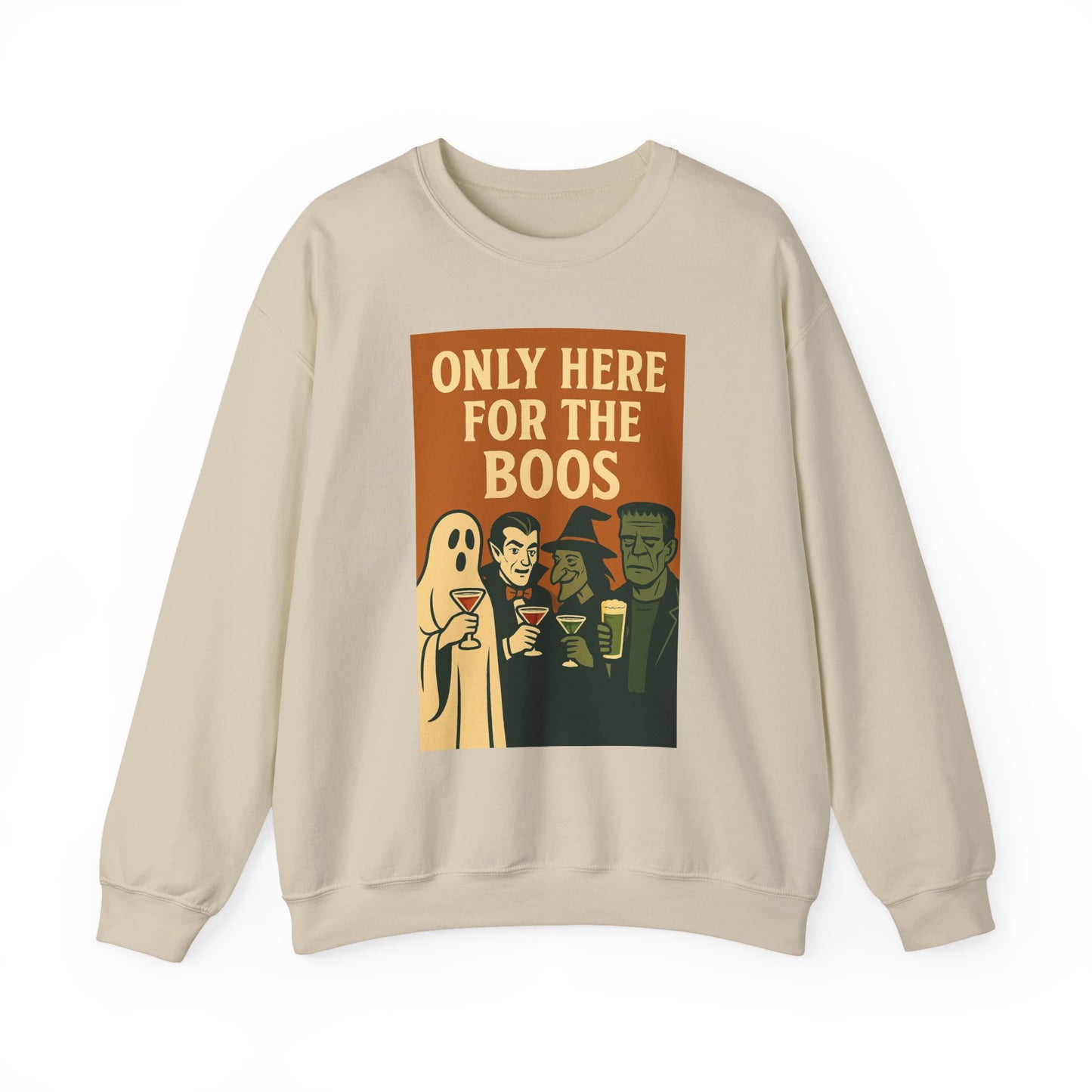 Adult's Unisex Only Here For The Boos Sweatshirt Crewneck