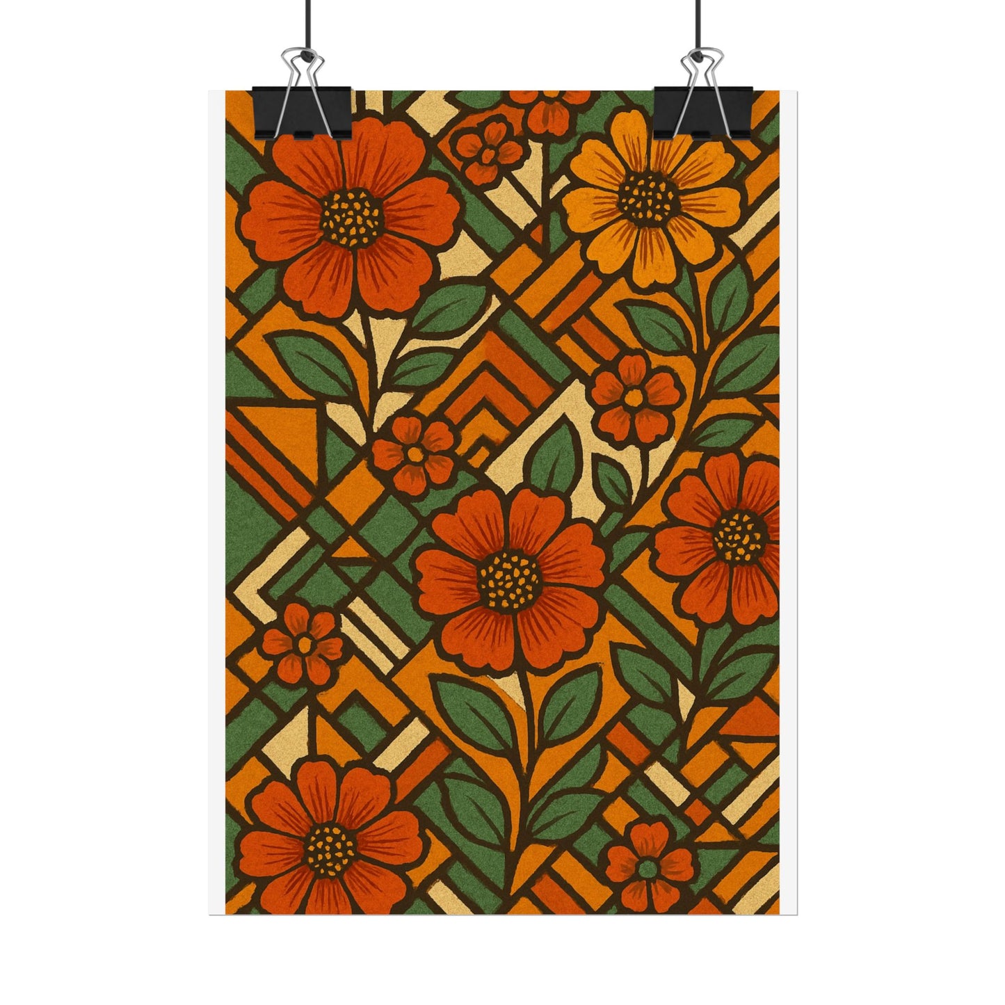 Geometrical Floral Print - Perfect For Home