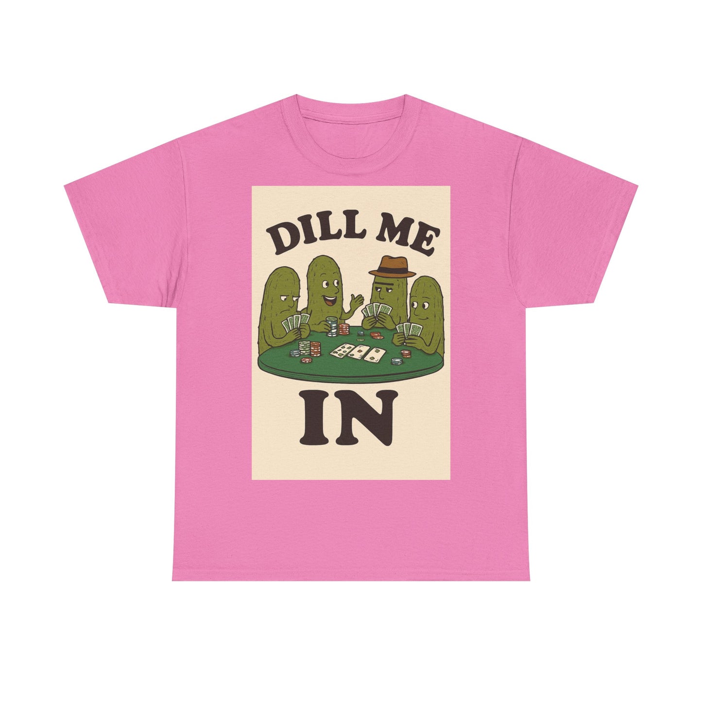 Dills Playing Poker Adult Unisex Tee
