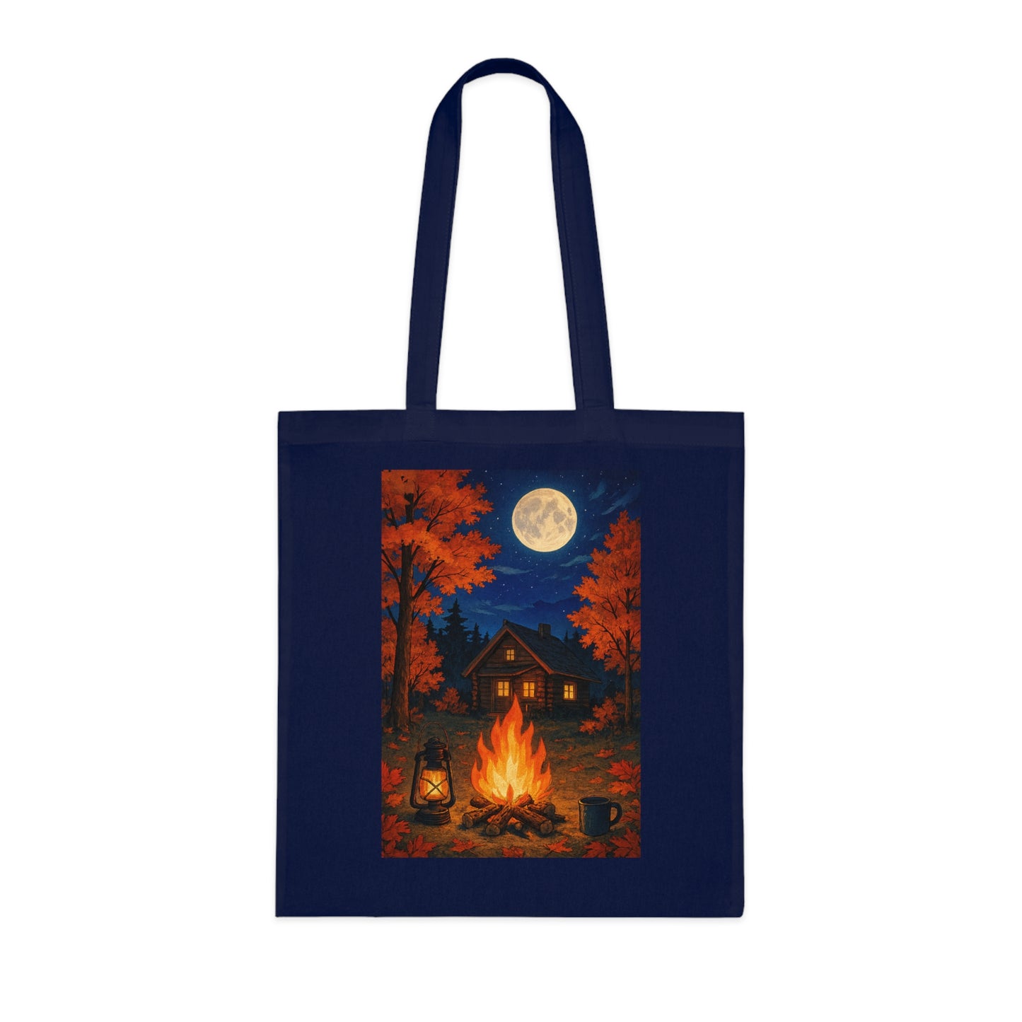 Cozy Autumn Fall Nights Cotton Tote Bag