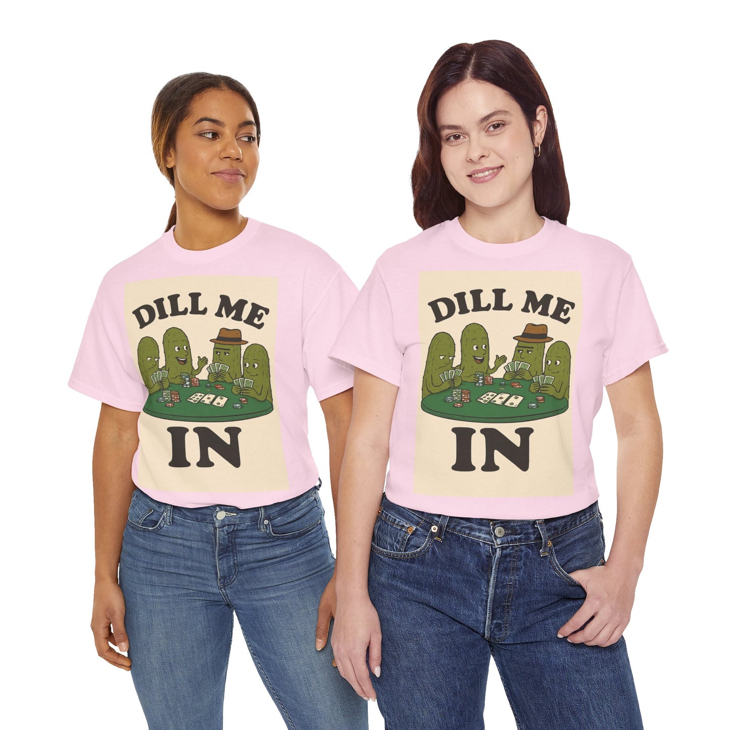 Dills Playing Poker Adult Unisex Tee