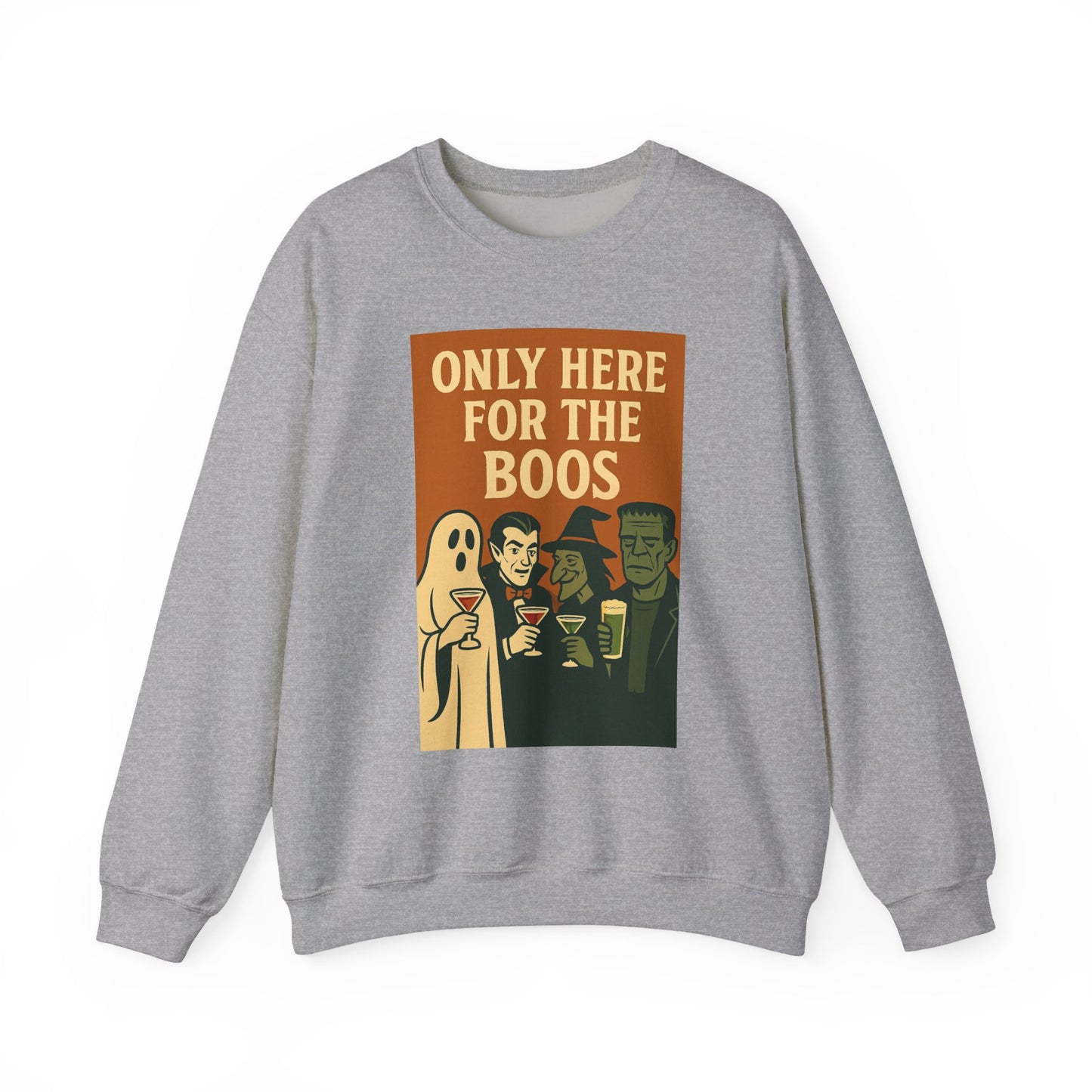 Adult's Unisex Only Here For The Boos Sweatshirt Crewneck