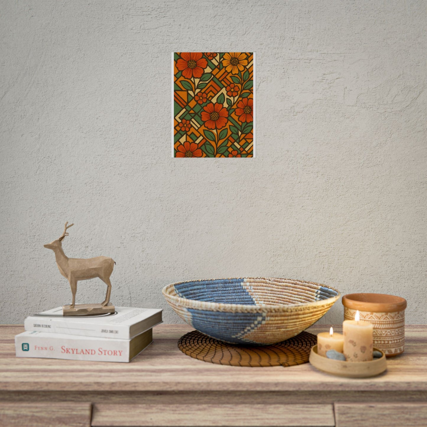 Geometrical Floral Print - Perfect For Home