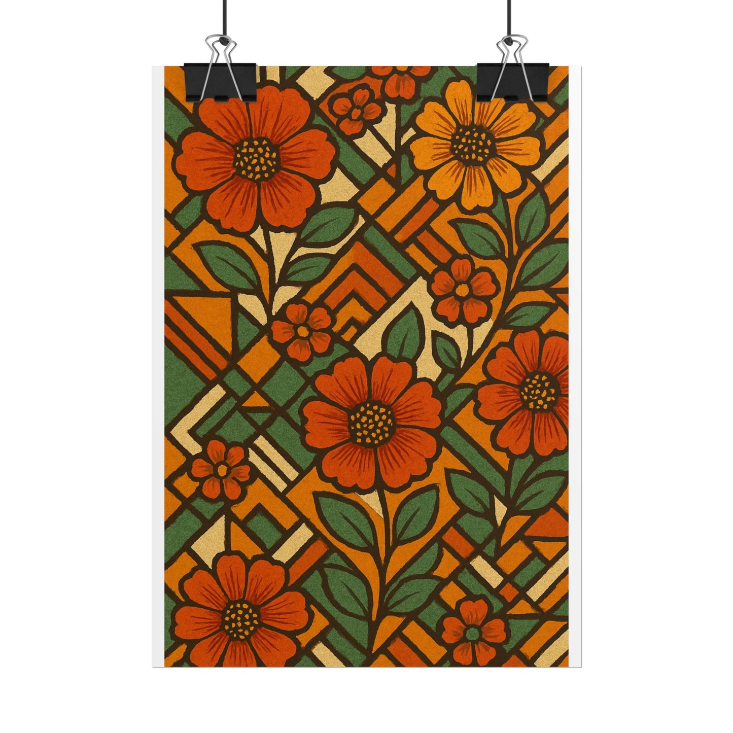 Geometrical Floral Print - Perfect For Home