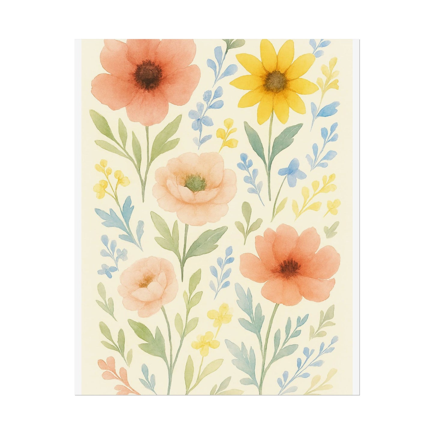 Vintage Watercolour Floral Art