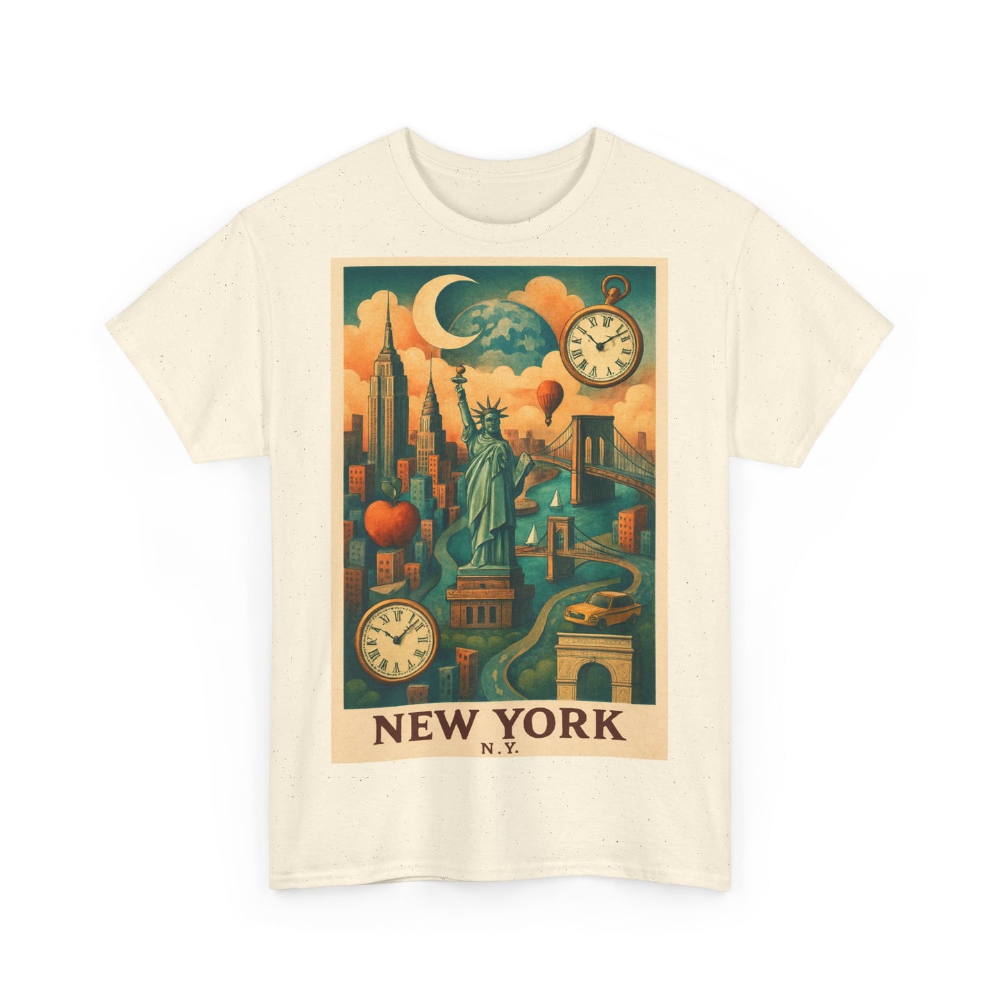 Adult Unisex Surreal Vintage New York Skyline Tee