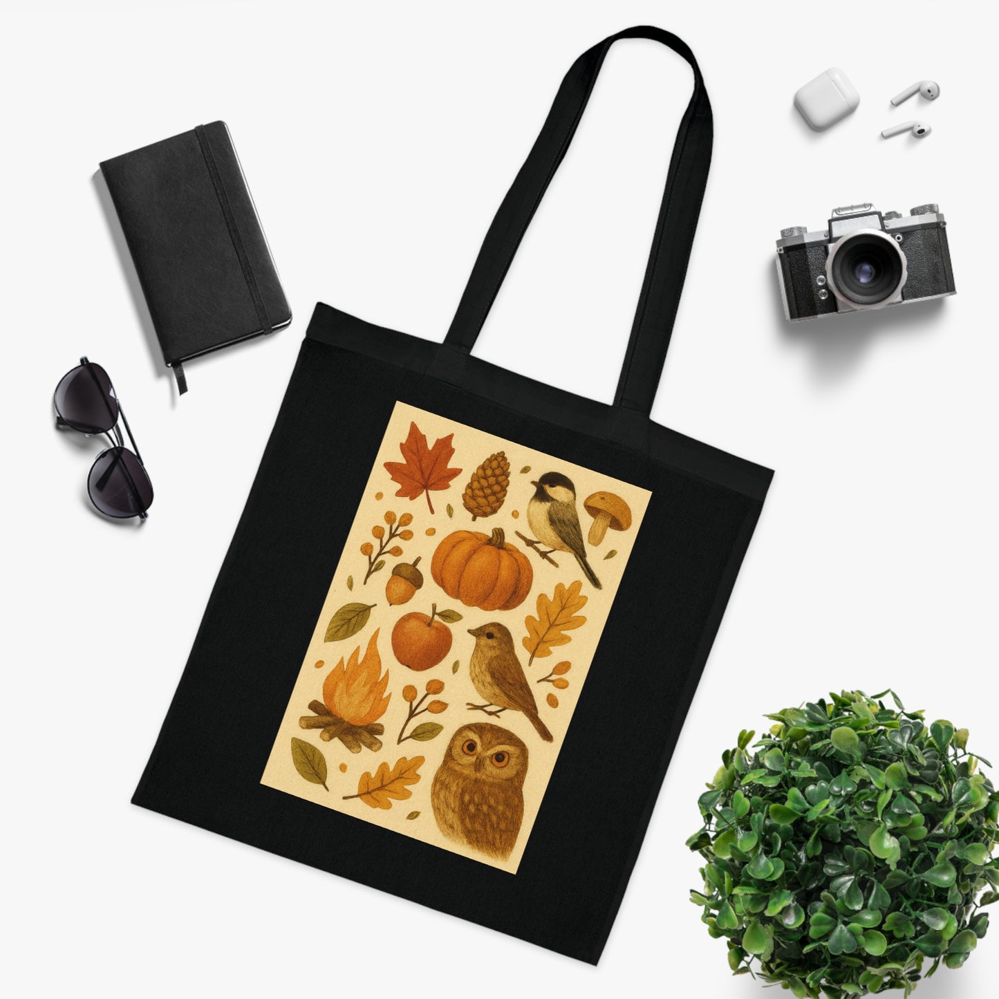 Autumn Vibes Cotton Tote Bag