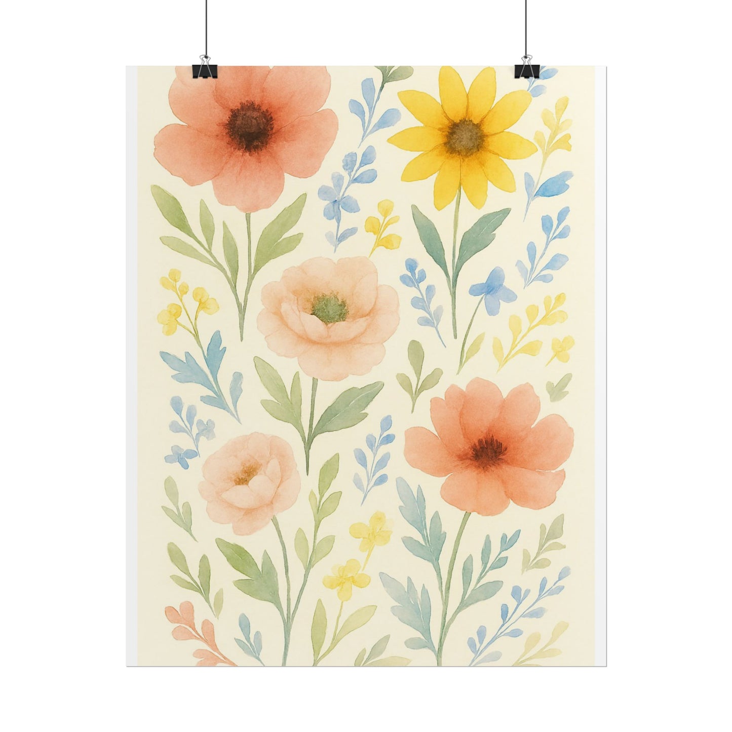 Vintage Watercolour Floral Art
