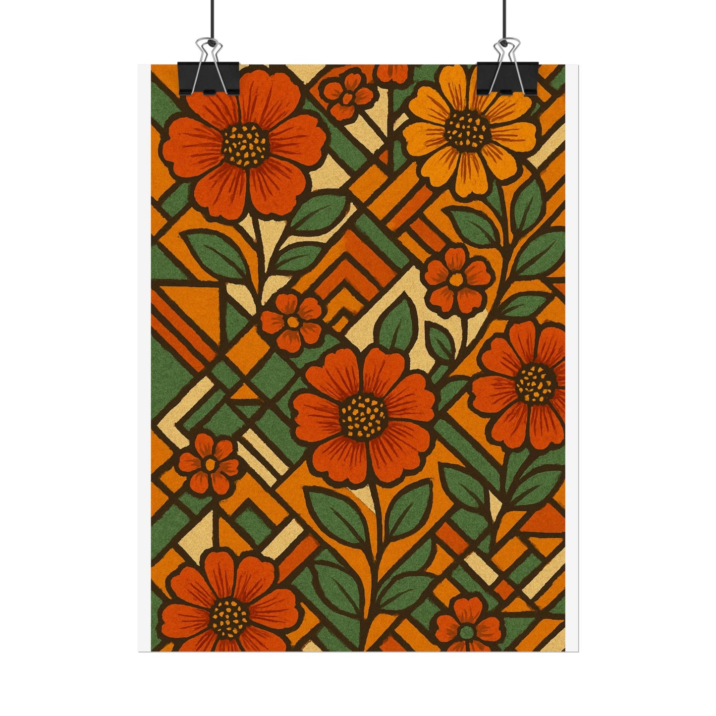 Geometrical Floral Print - Perfect For Home