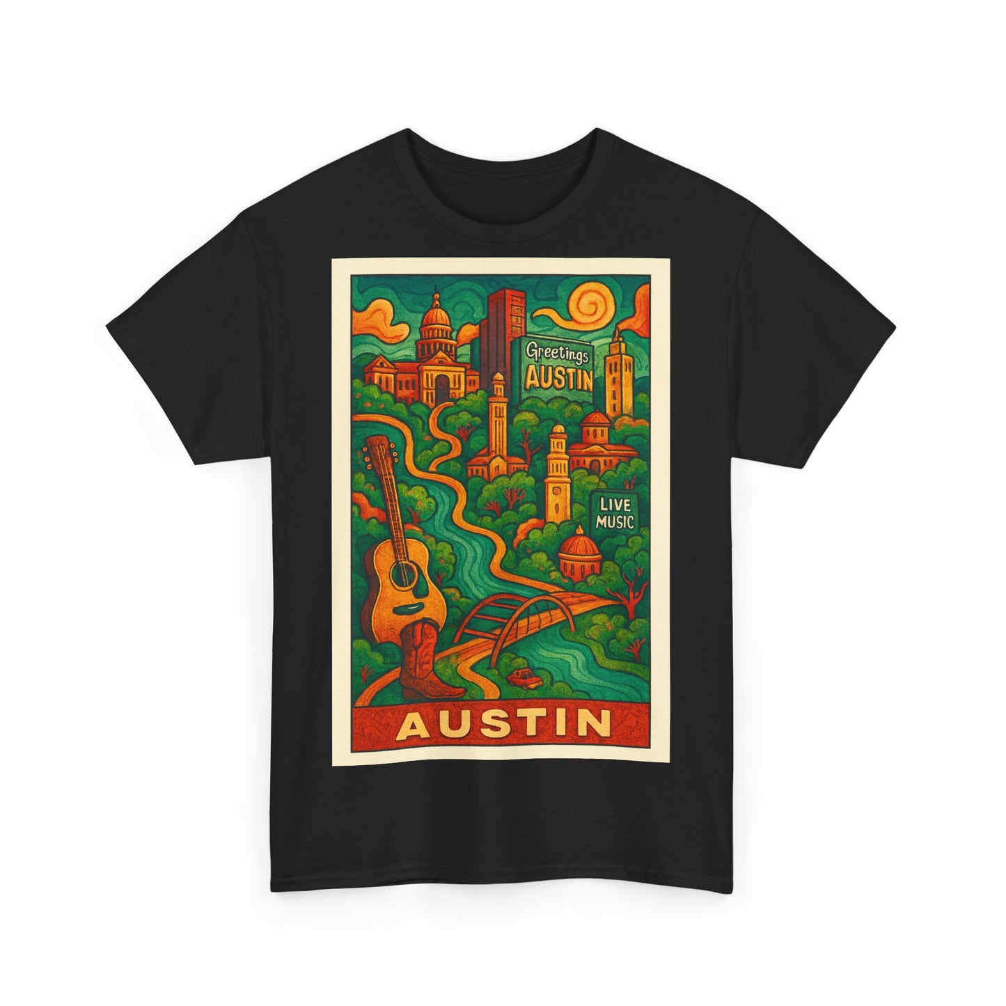 Adult Unisex Austin Surreal Graphic Tee