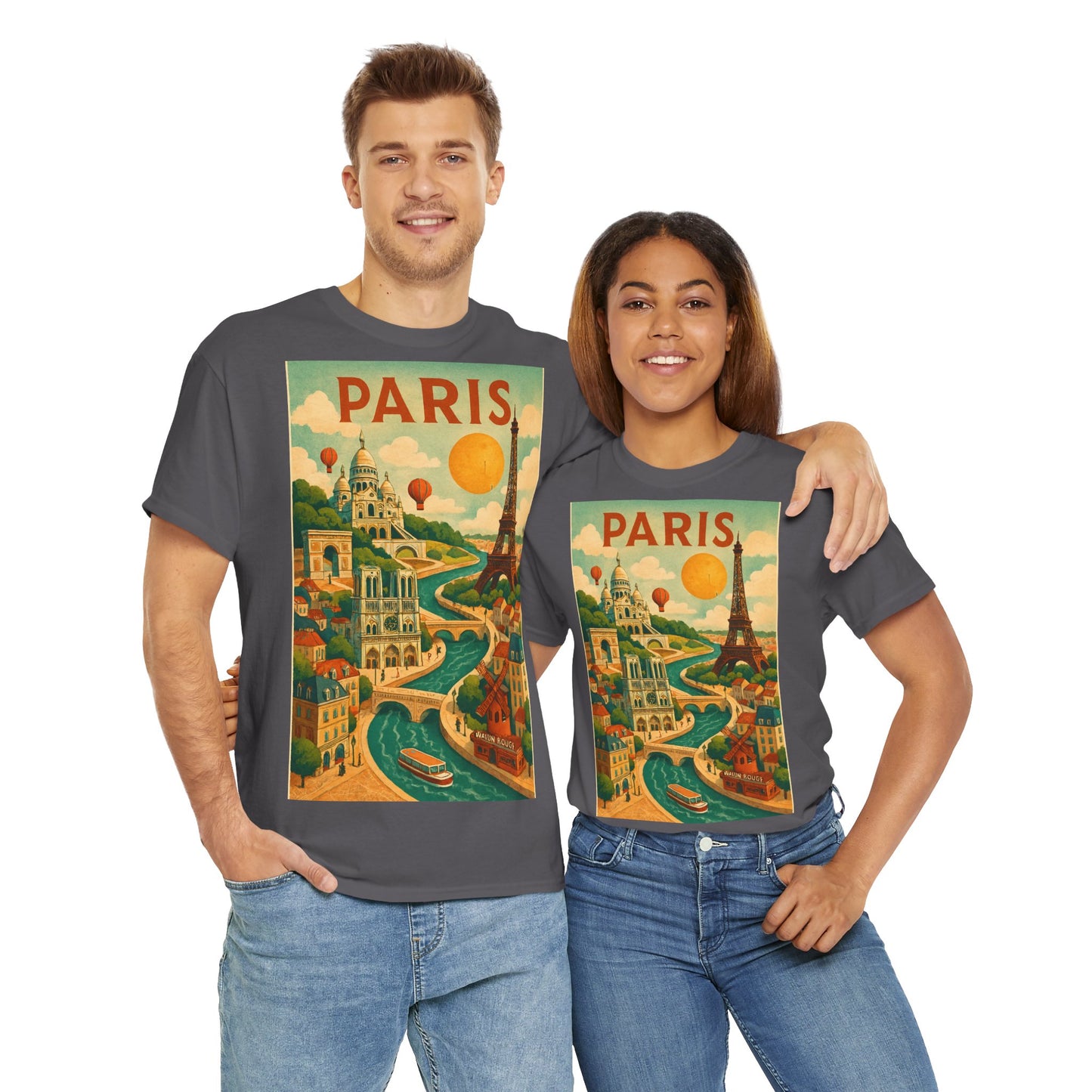 Adult Unisex Surreal Vintage Paris Graphic Tee