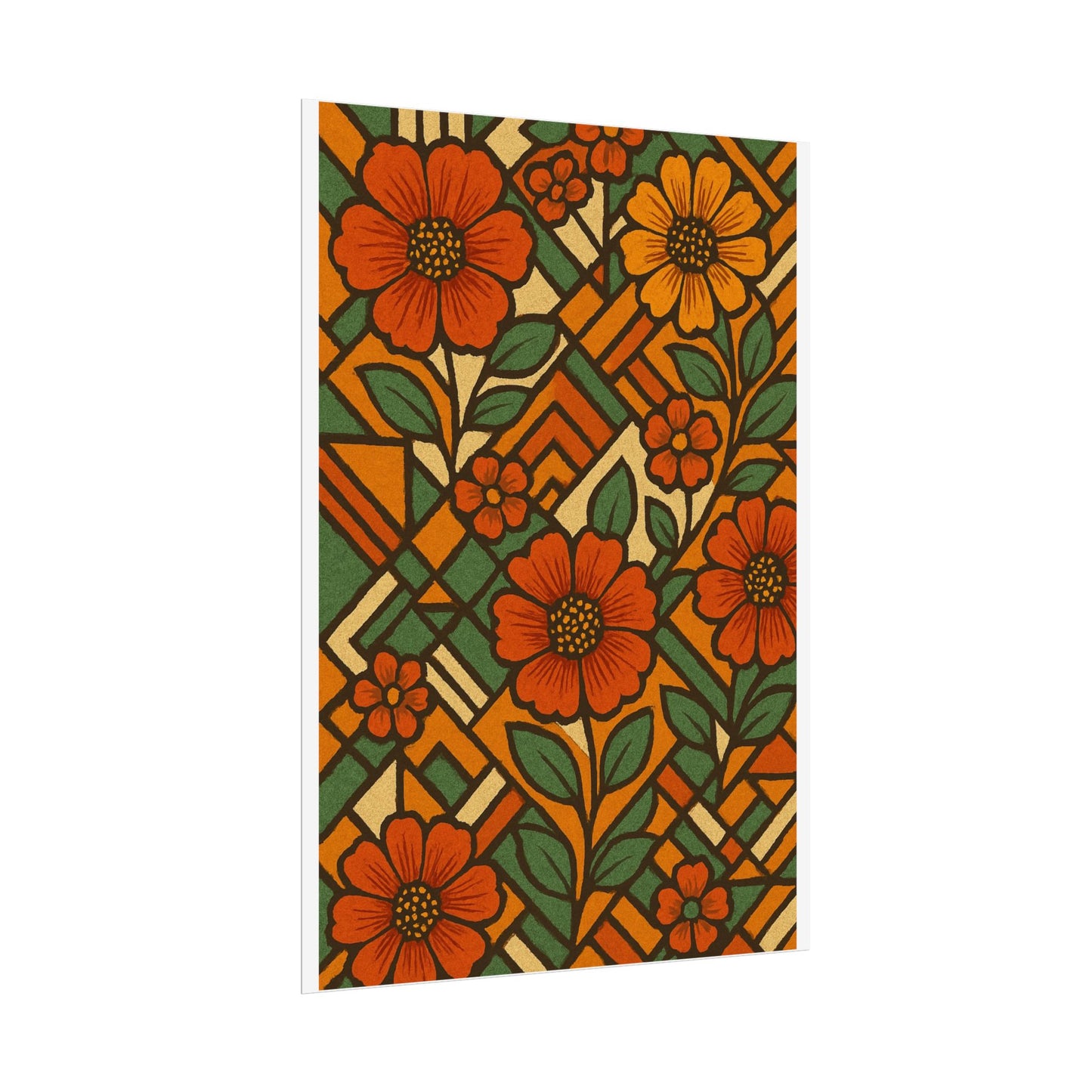Geometrical Floral Print - Perfect For Home