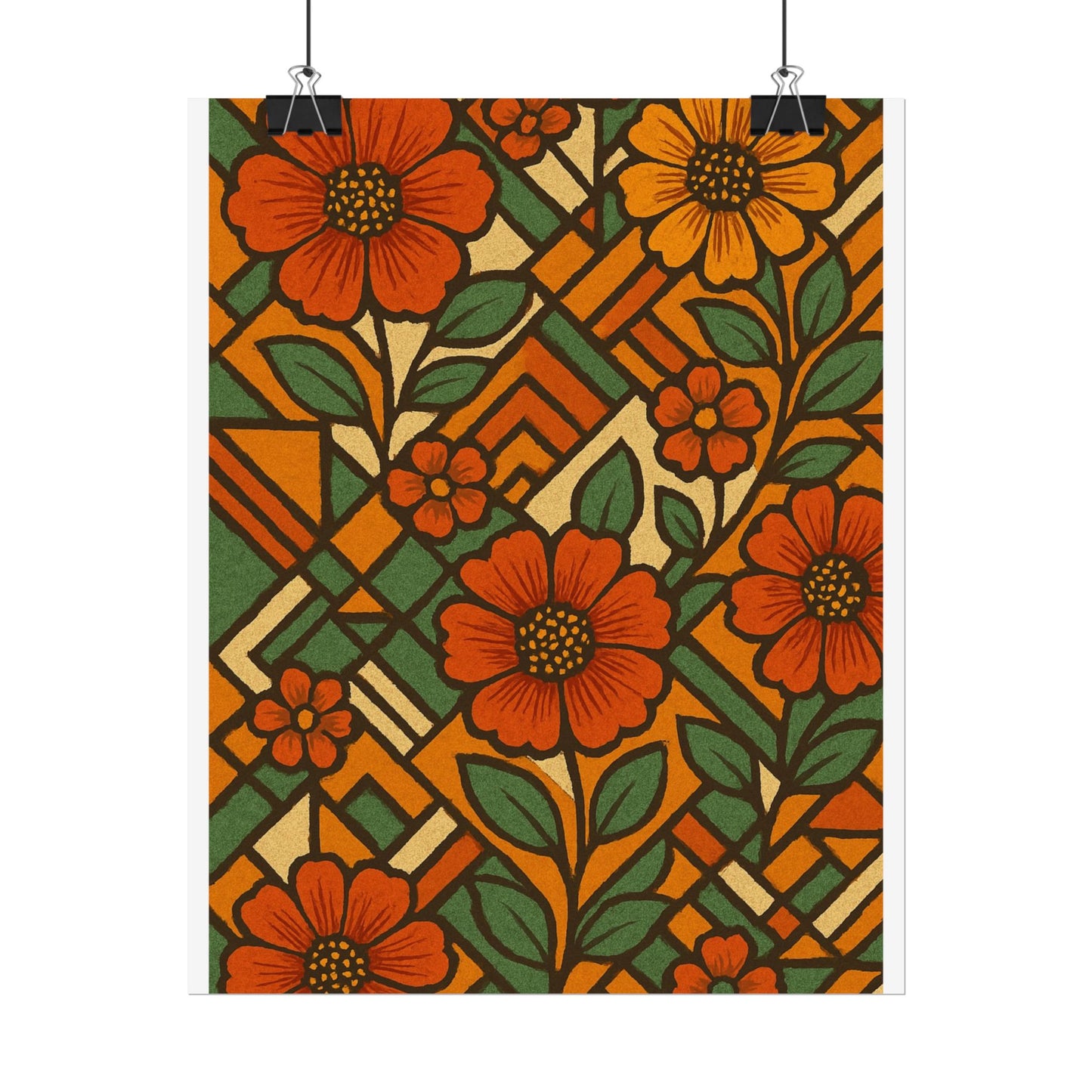Geometrical Floral Print - Perfect For Home