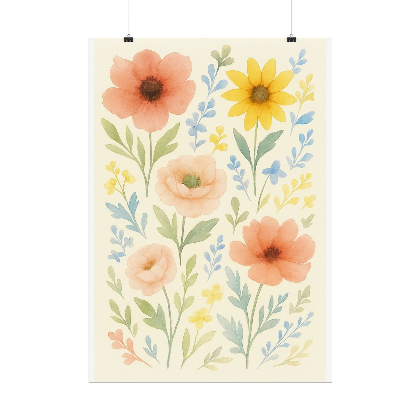 Vintage Watercolour Floral Art