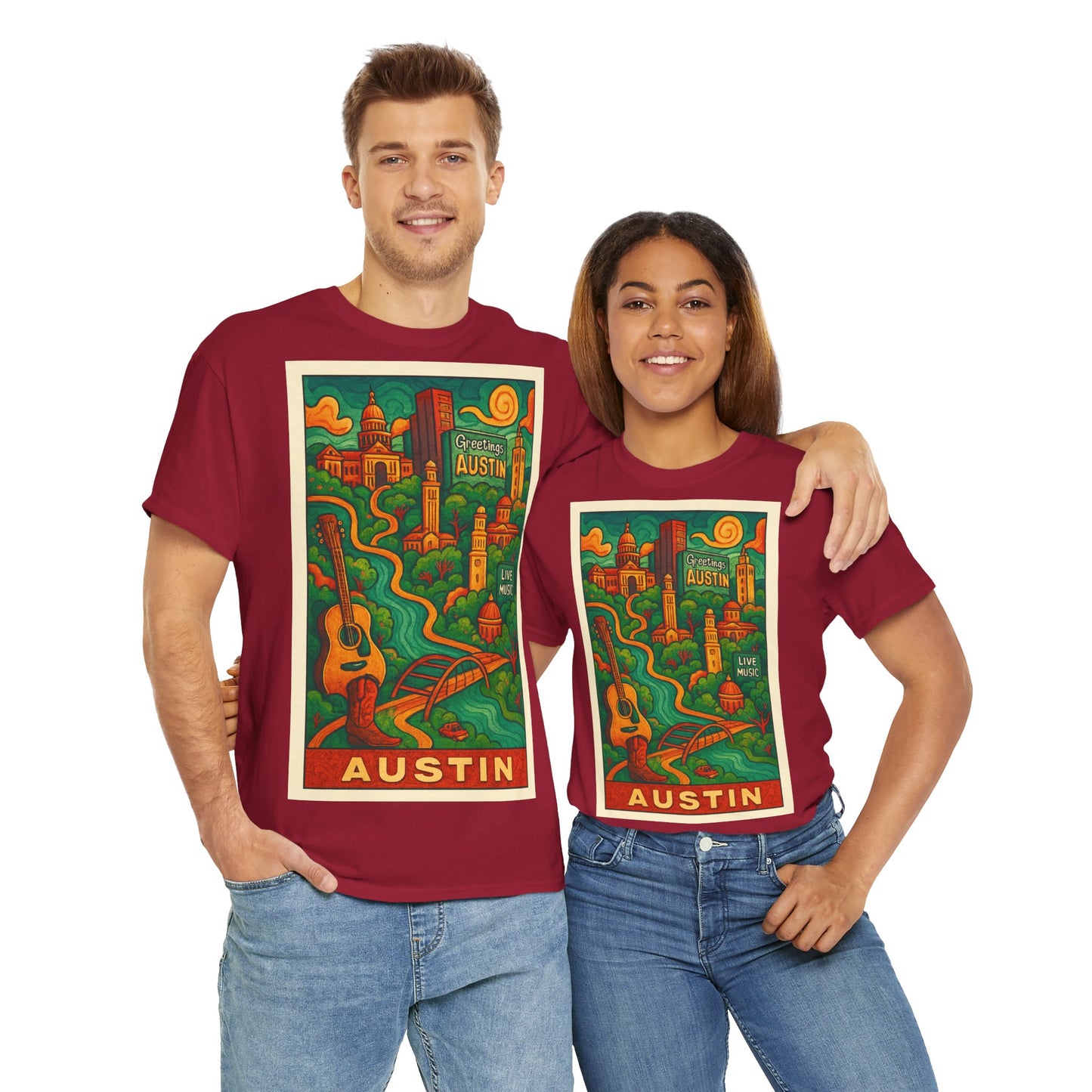 Adult Unisex Austin Surreal Graphic Tee