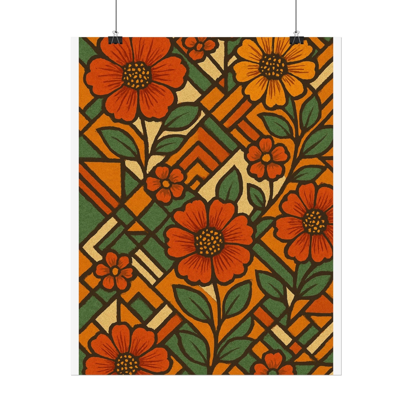 Geometrical Floral Print - Perfect For Home