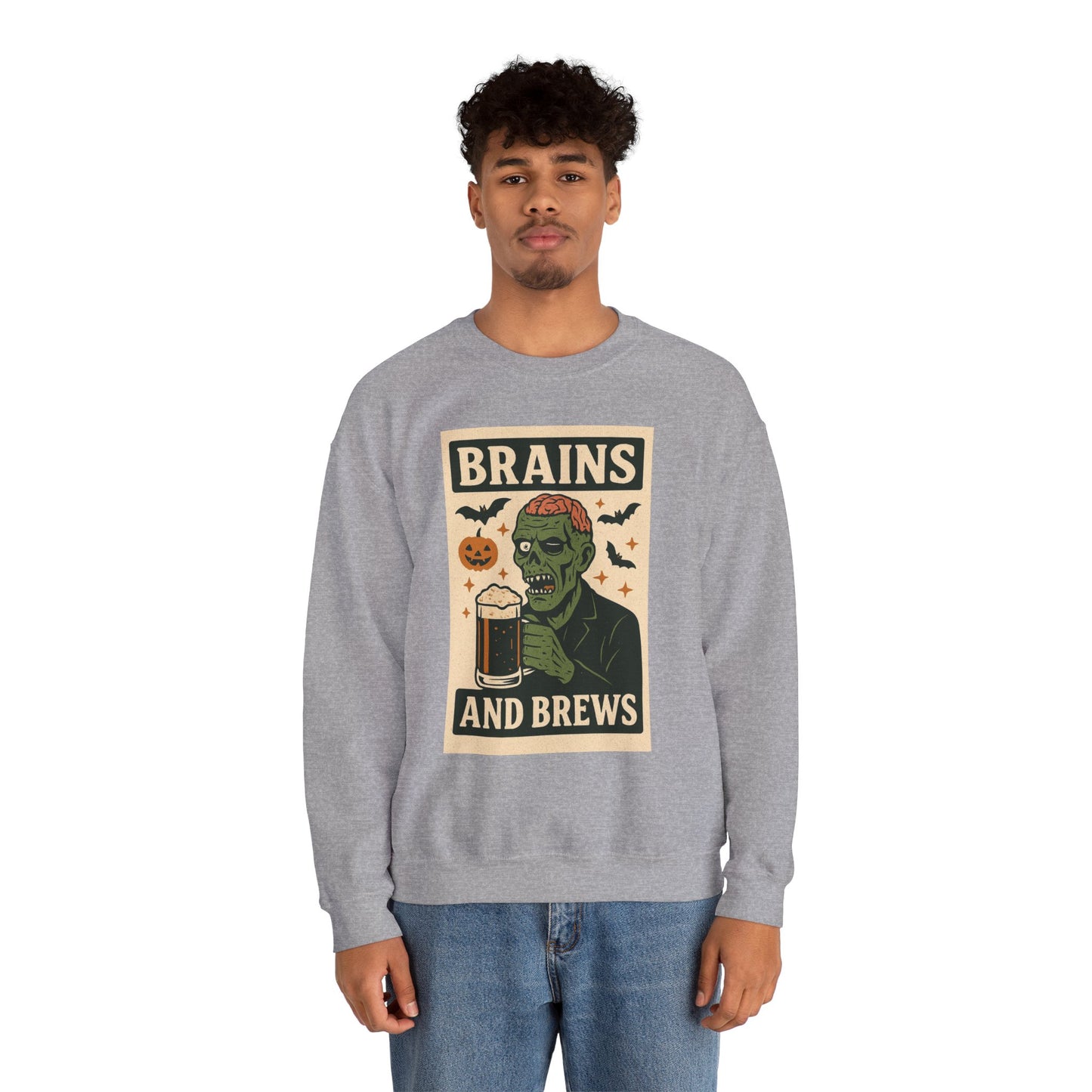 Brains and Brews Unisex Crewneck Sweatshirt