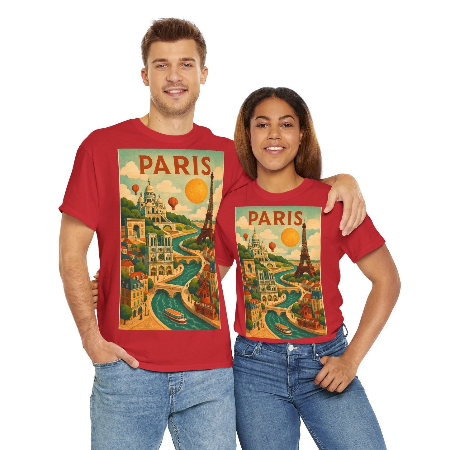 Adult Unisex Surreal Vintage Paris Graphic Tee