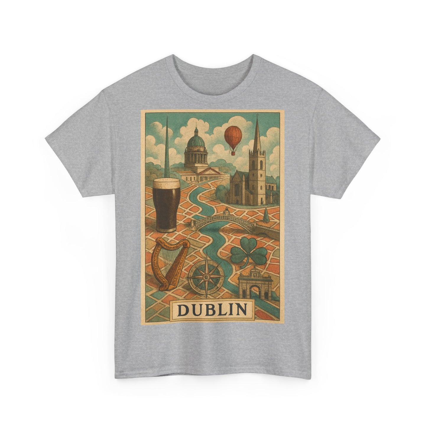 Adult Unisex Surreal Vintage Dublin Graphic Tee