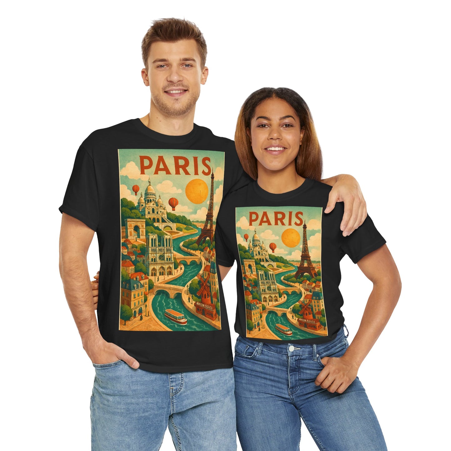 Adult Unisex Surreal Vintage Paris Graphic Tee