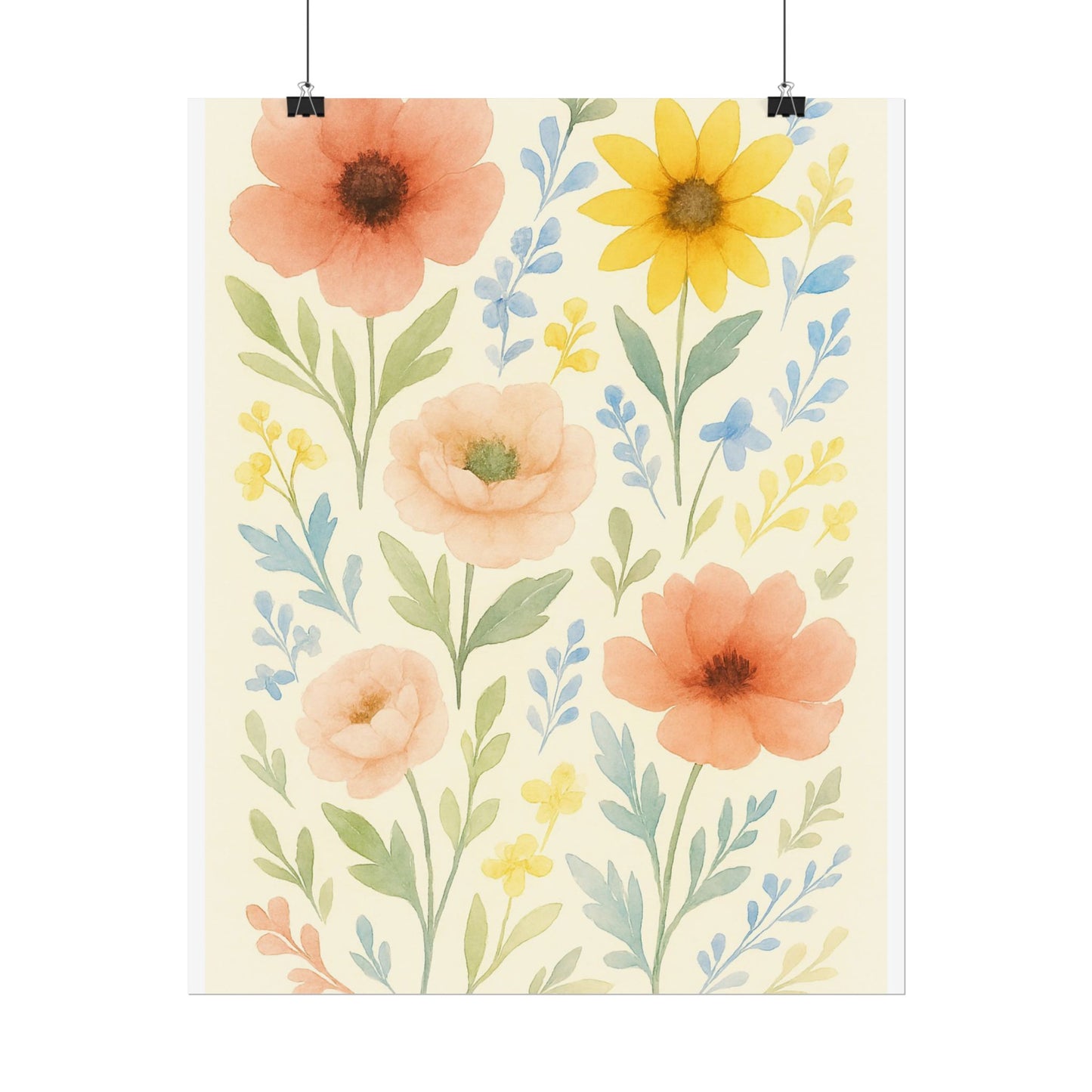 Vintage Watercolour Floral Art