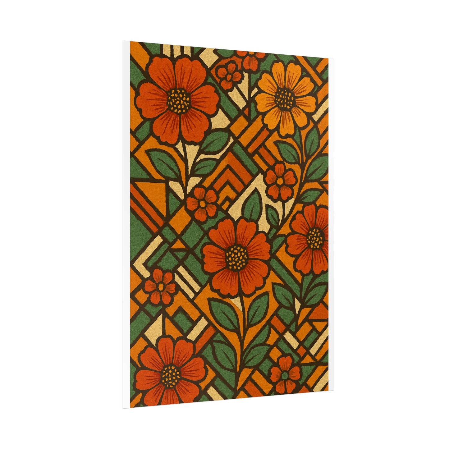Geometrical Floral Print - Perfect For Home