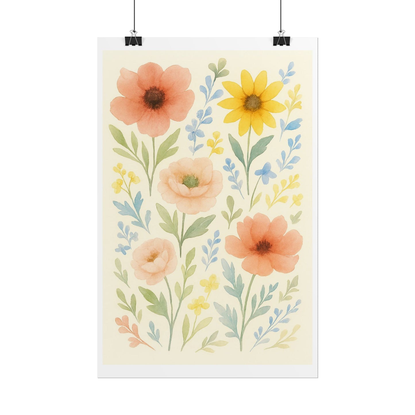 Vintage Watercolour Floral Art