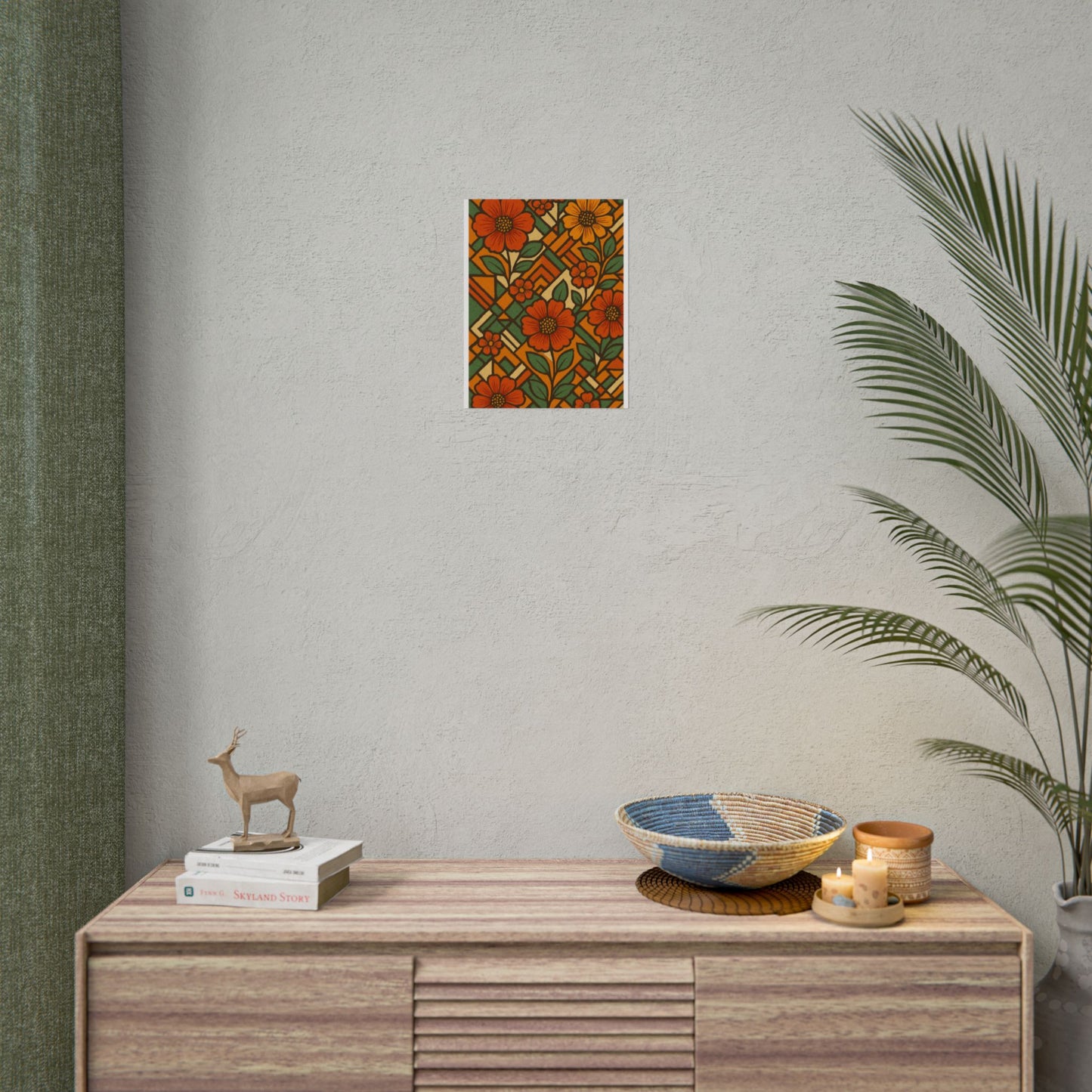 Geometrical Floral Print - Perfect For Home