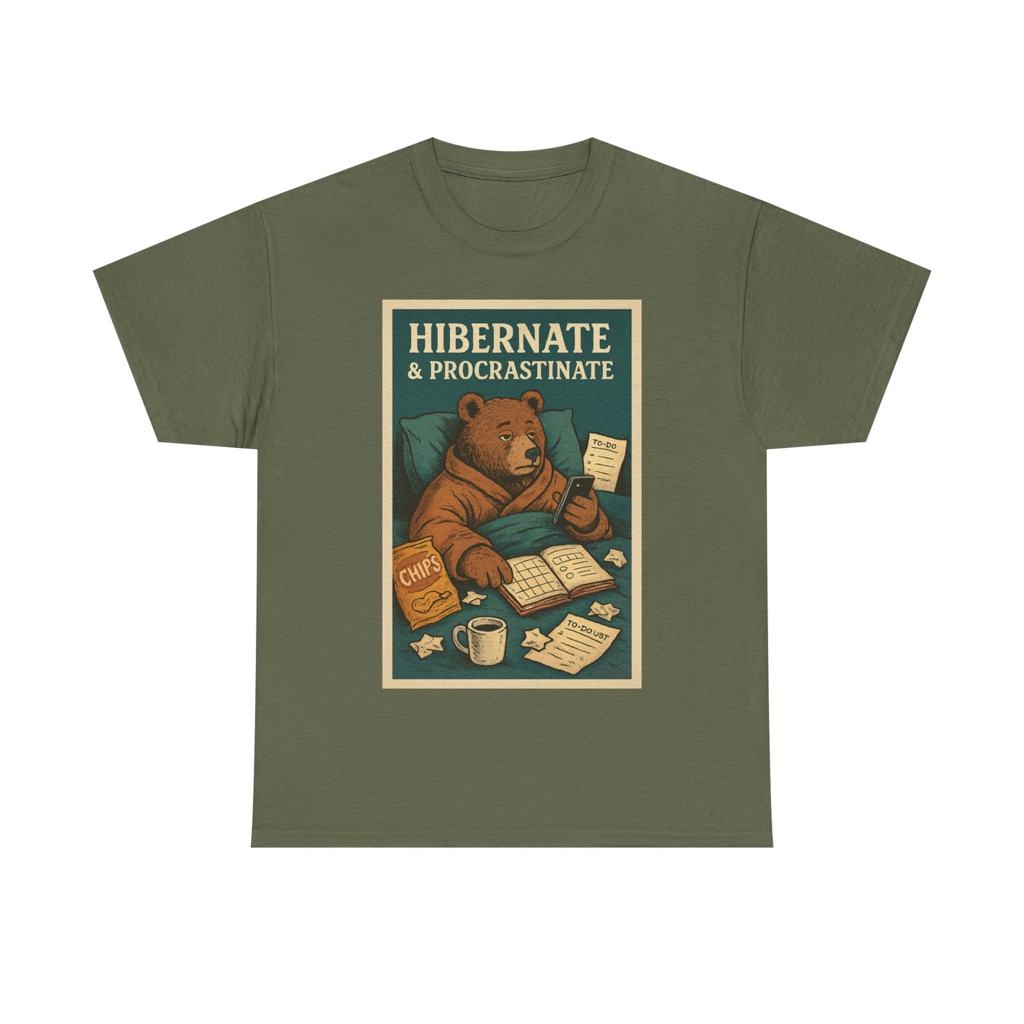 Men's Hibernate & Procrastinate Bear Tee