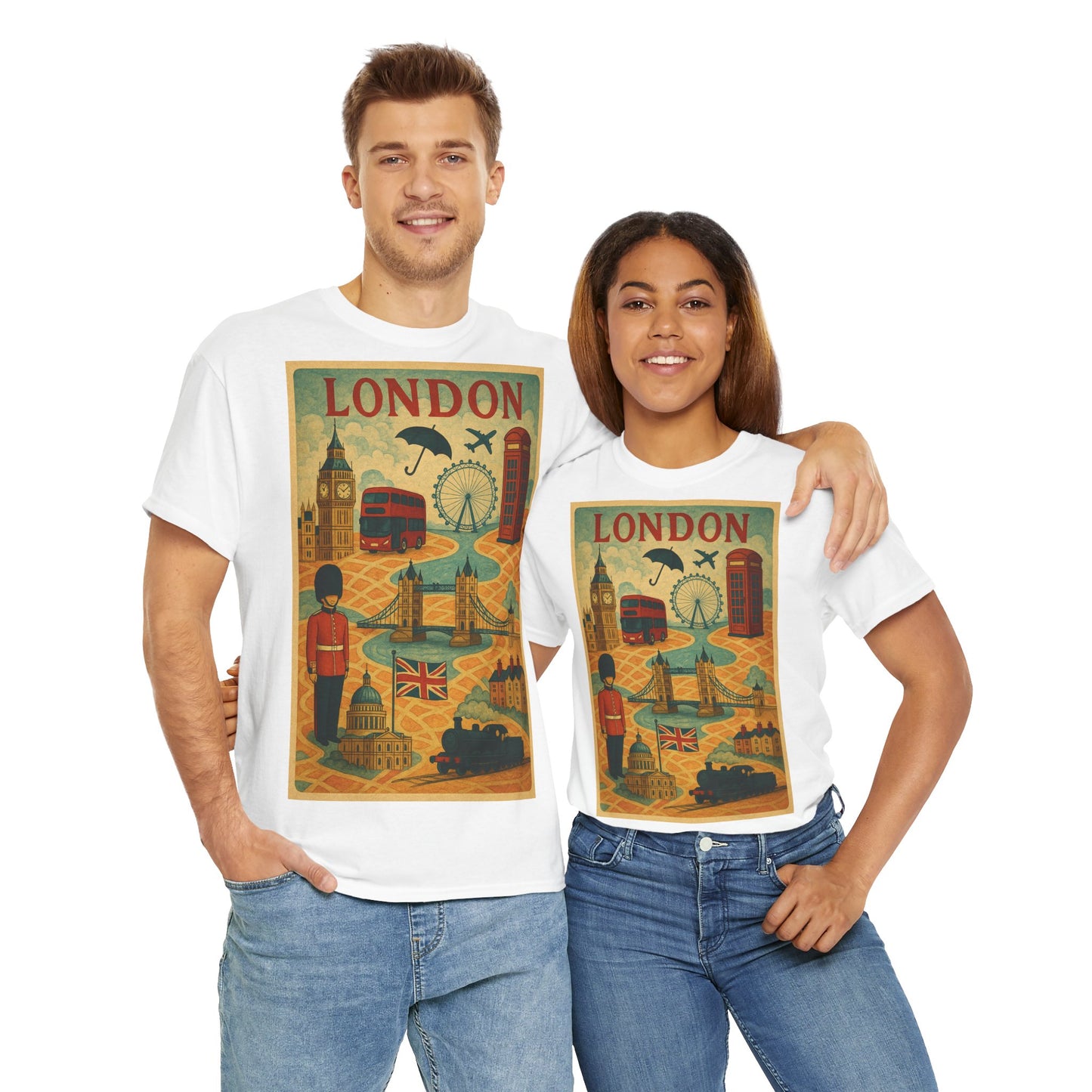 Adult Unisex Surreal London City Graphic Tee