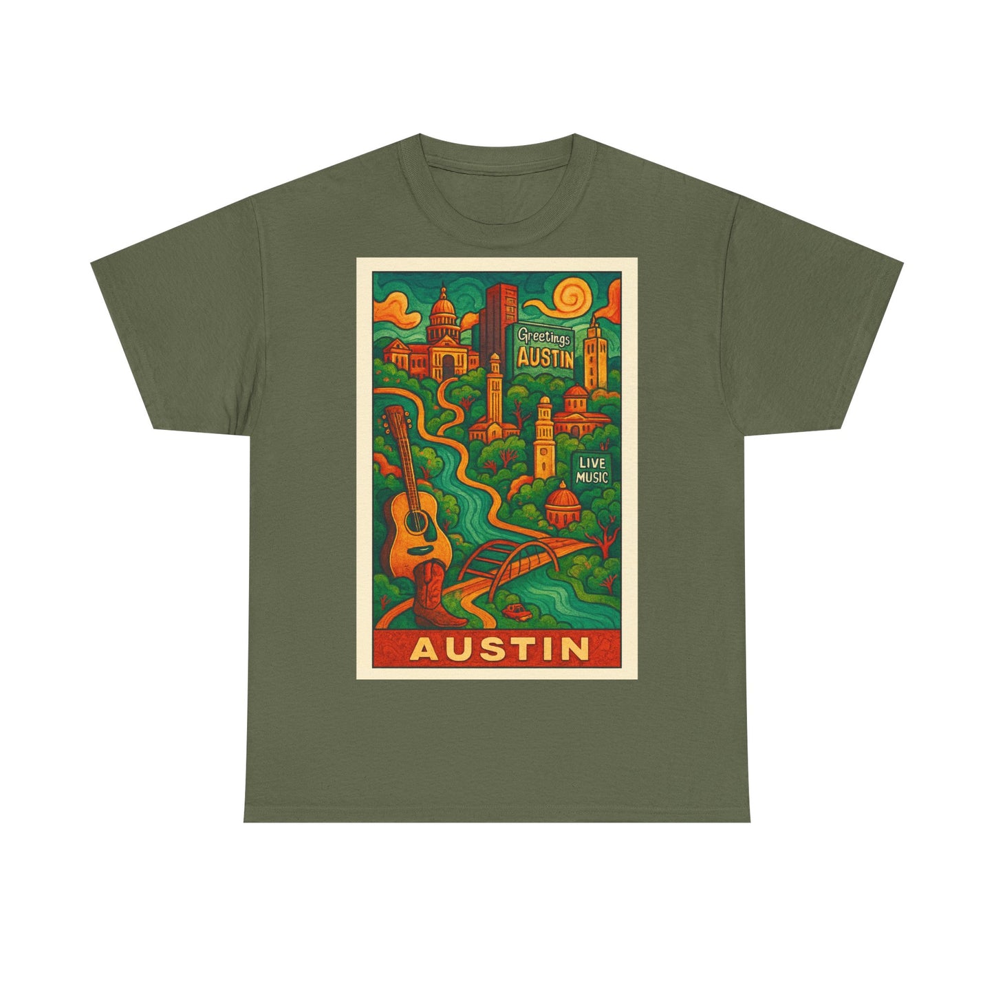 Adult Unisex Austin Surreal Graphic Tee