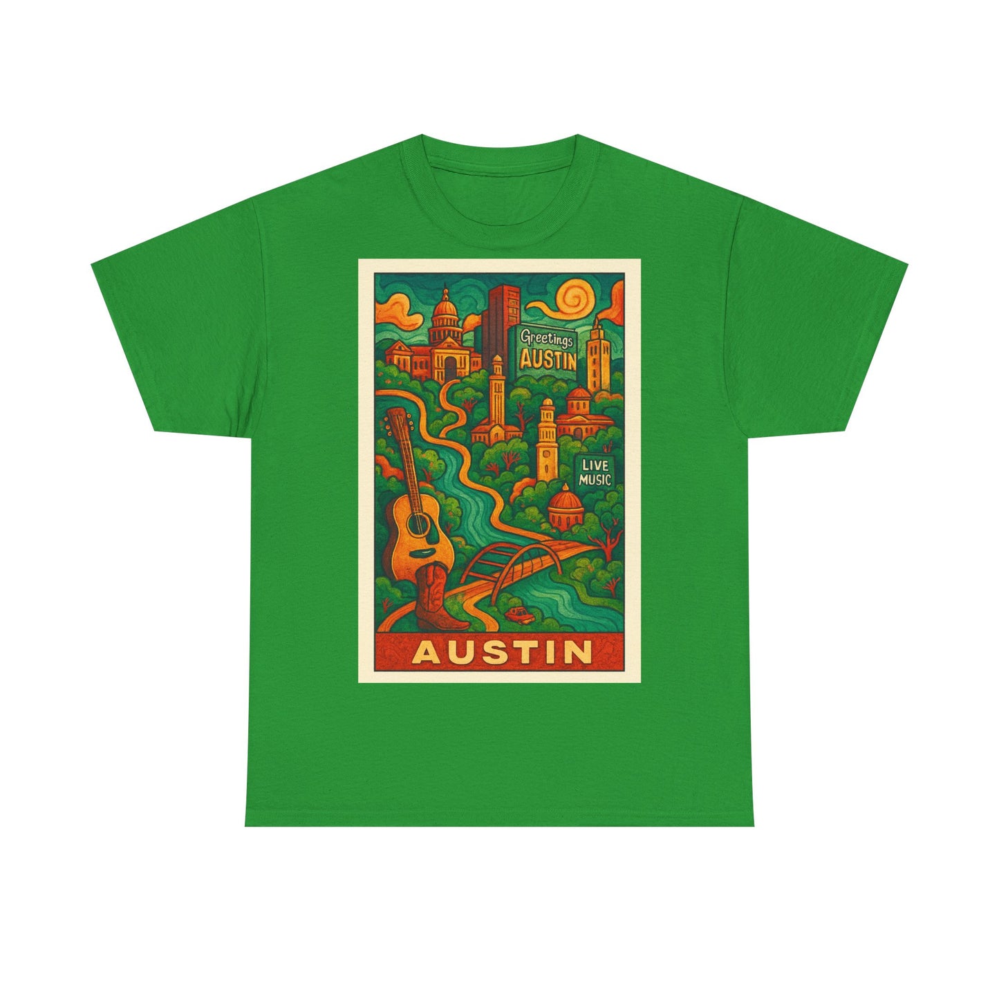 Adult Unisex Austin Surreal Graphic Tee