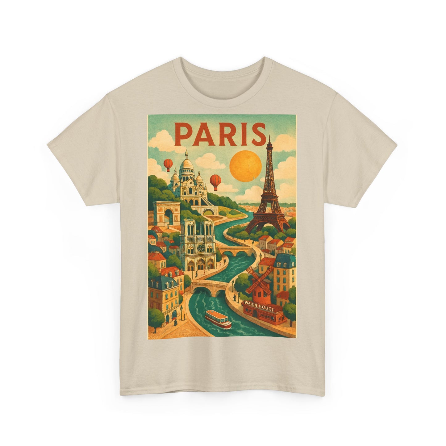 Adult Unisex Surreal Vintage Paris Graphic Tee