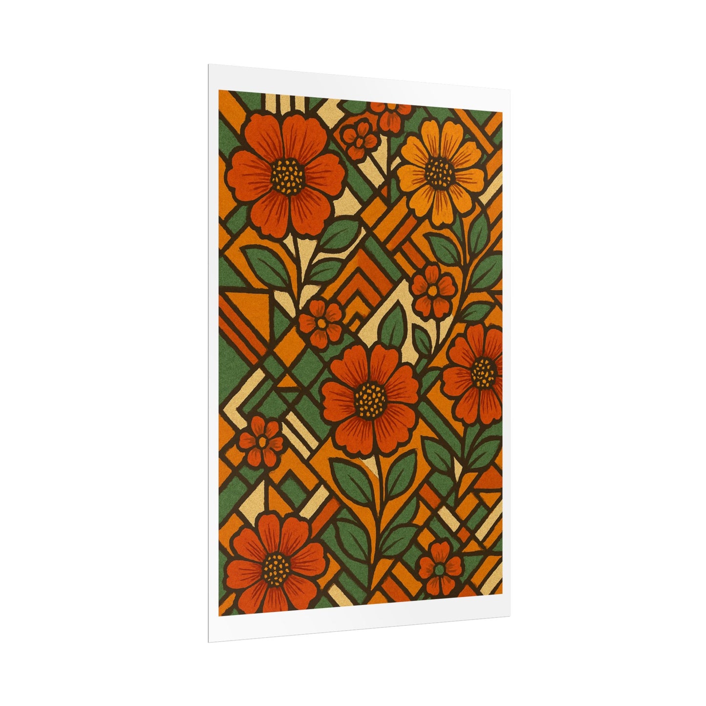 Geometrical Floral Print - Perfect For Home