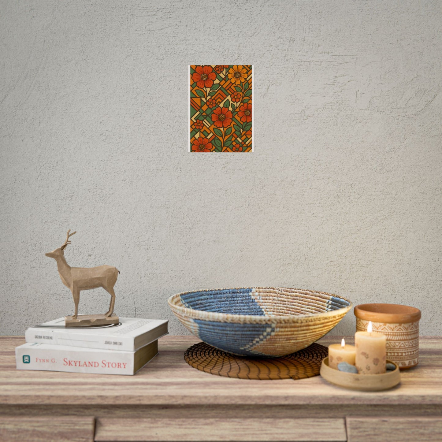 Geometrical Floral Print - Perfect For Home